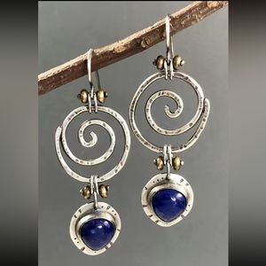 Unique Antique Silver Earrings